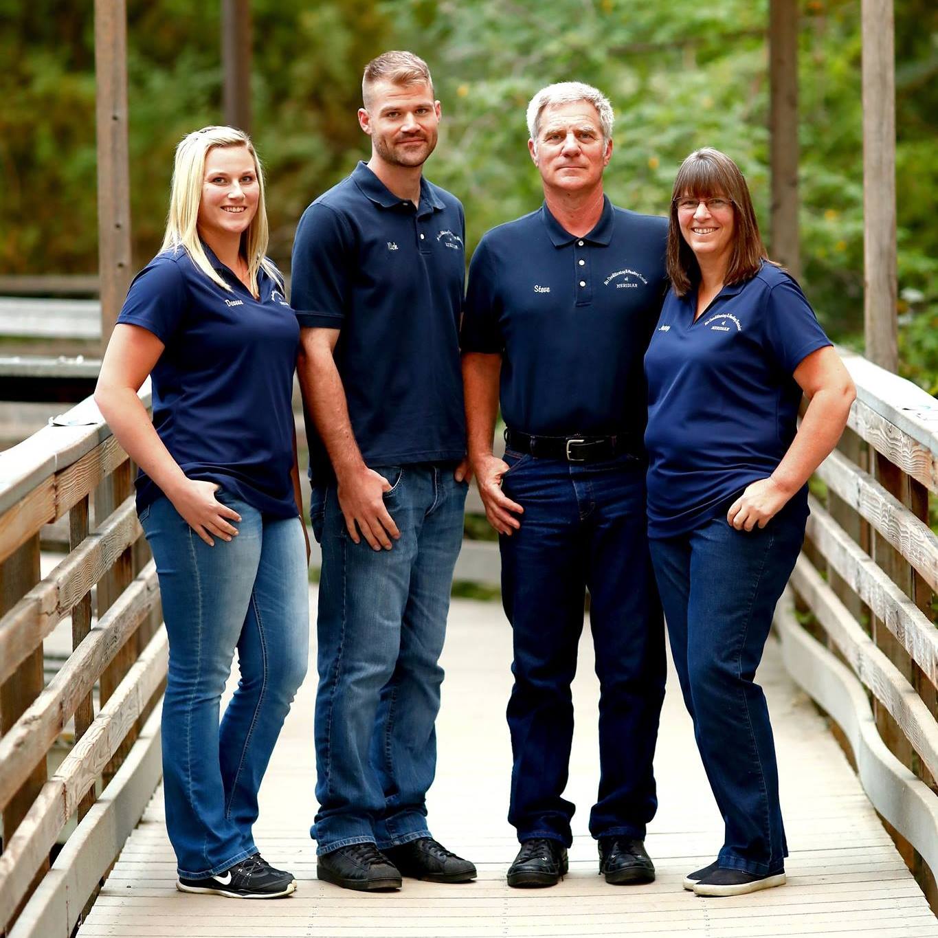 The ACHSM family team — Denea, Nick, Steve and Jonny — owners and technicians in Meridian, Idaho
